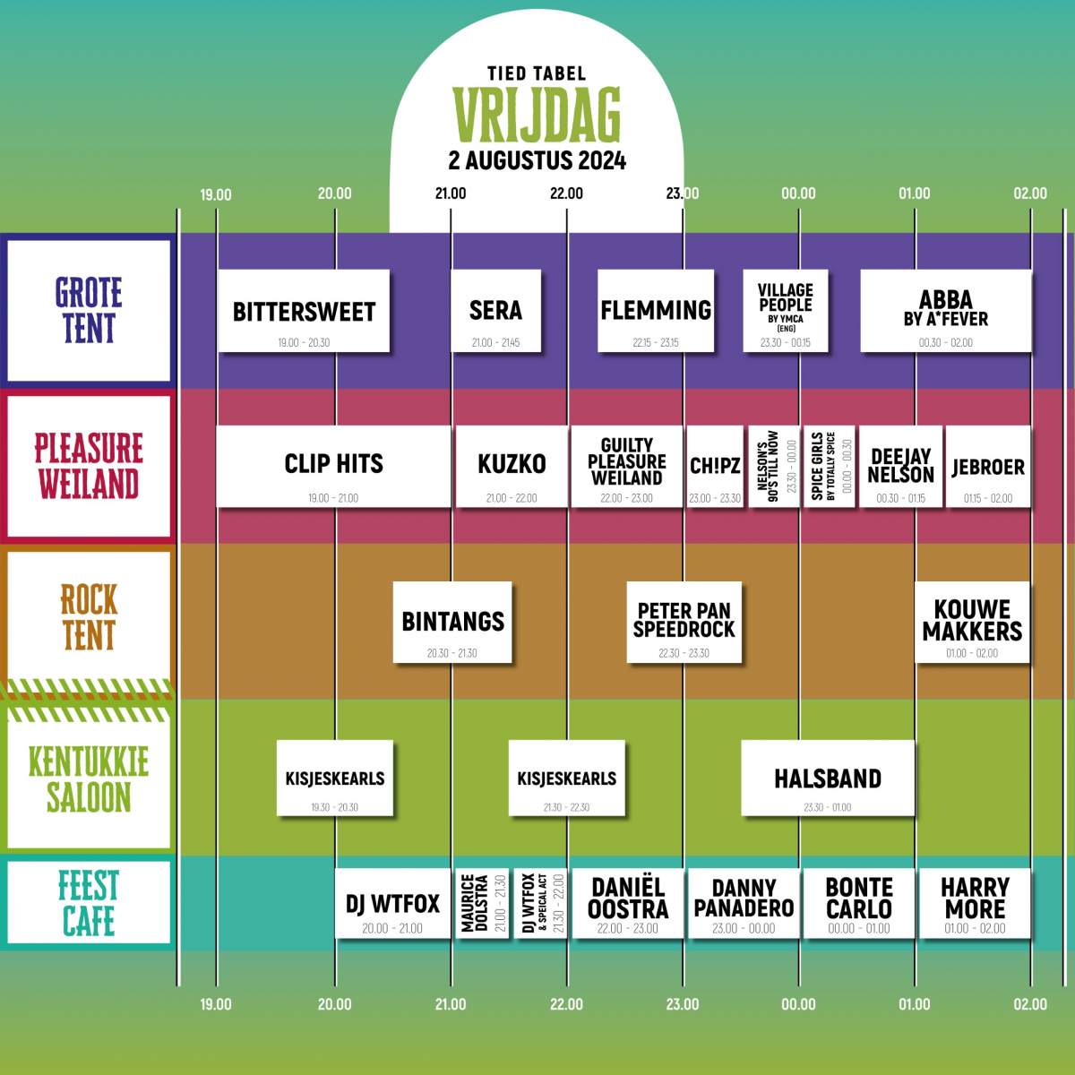 Timetable vrijdag 24